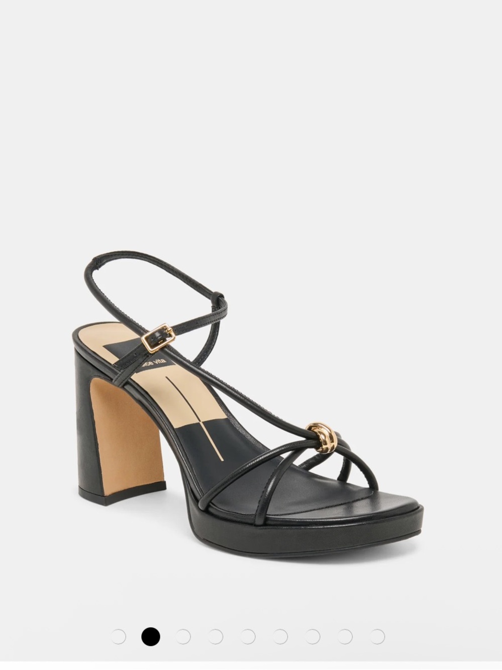 NEW Dolce Vita Odete Heels Black Leather 7 new